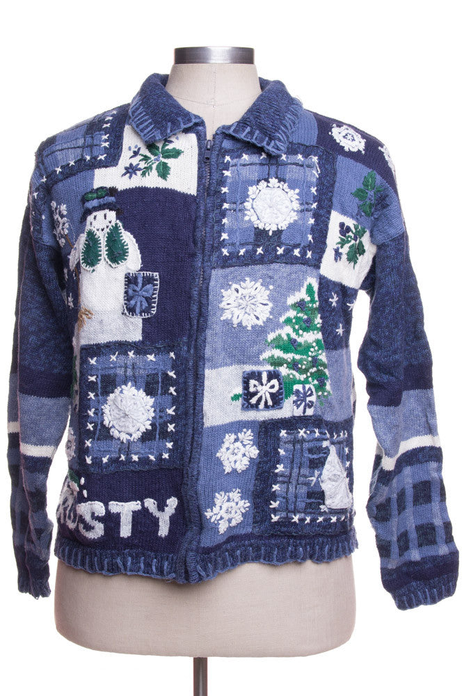 Blue Ugly Christmas Cardigan 41651