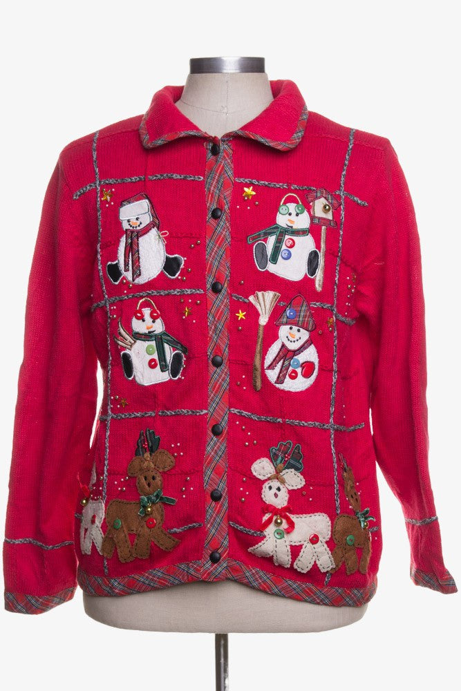 Red Ugly Christmas Cardigan 41747