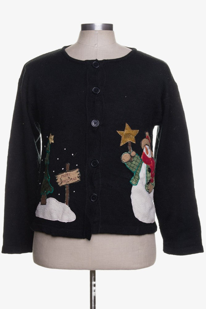 Black Ugly Christmas Cardigan 41772