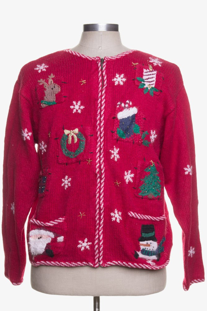Red Ugly Christmas Cardigan 41805