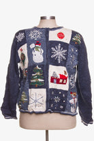 Blue Ugly Christmas Cardigan 42003