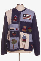 Blue Ugly Christmas Cardigan 42231