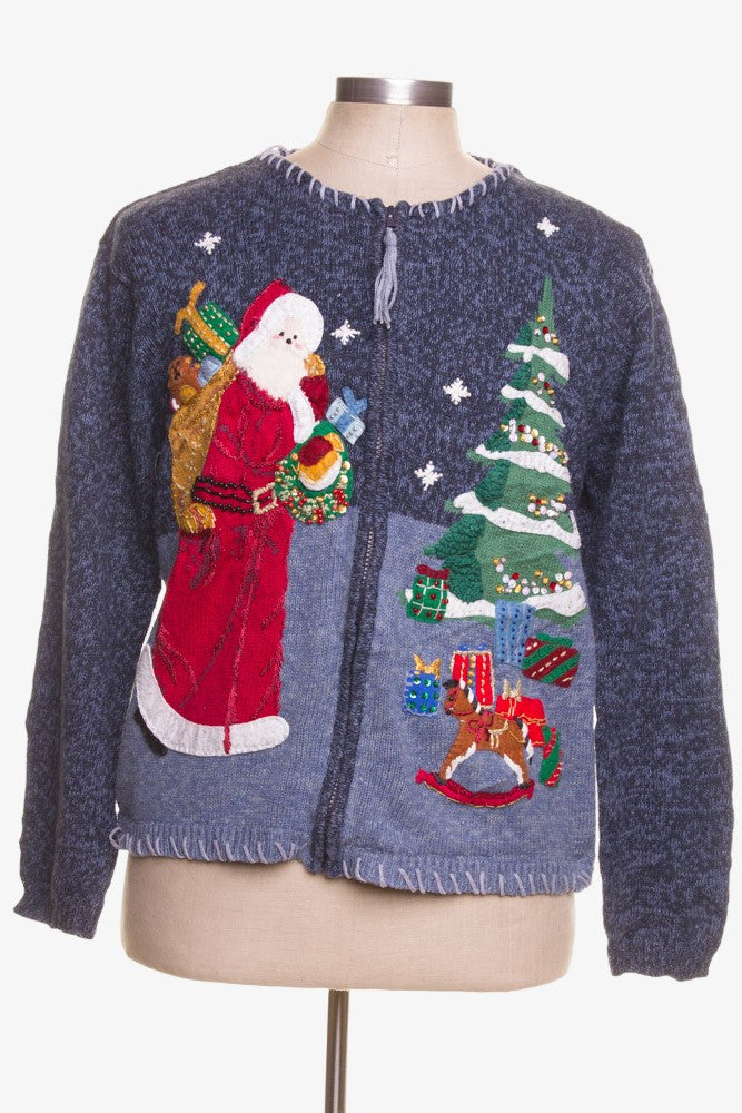 Blue Ugly Christmas Cardigan 42290