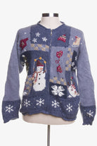 Blue Ugly Christmas Cardigan 42367