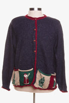 Blue Ugly Christmas Cardigan 42378