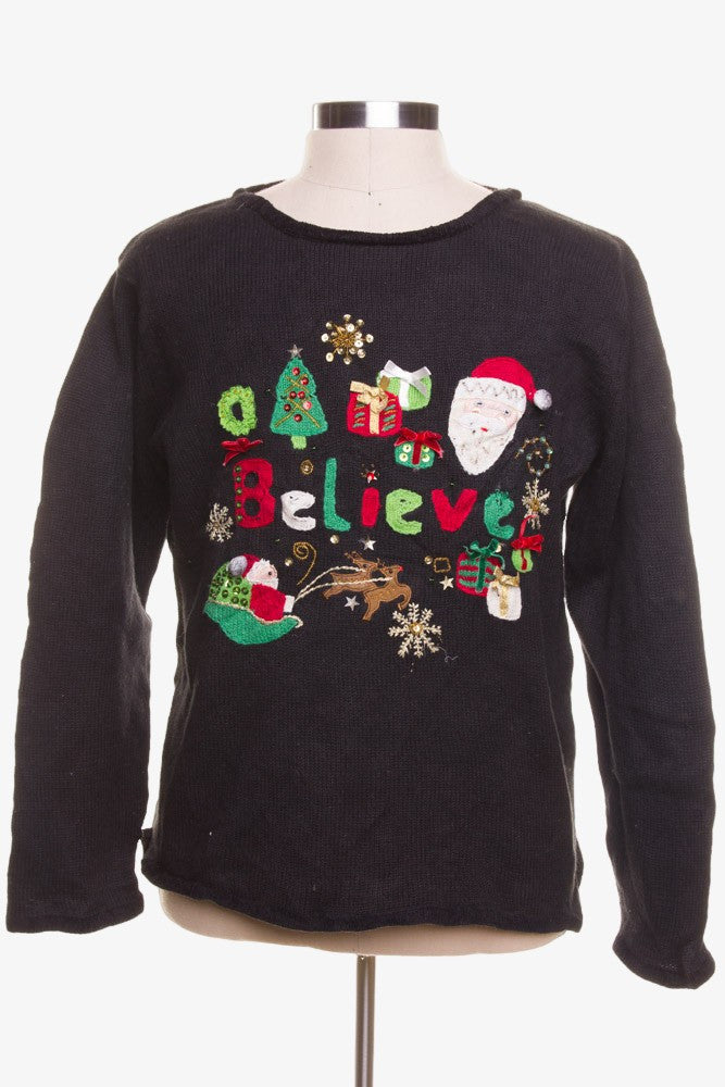 Black Ugly Christmas Pullover 42393