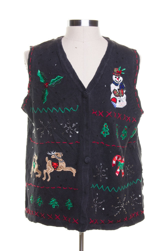 Black Ugly Christmas Vest 42474