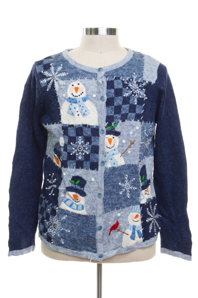 Blue Ugly Christmas Cardigan 42541