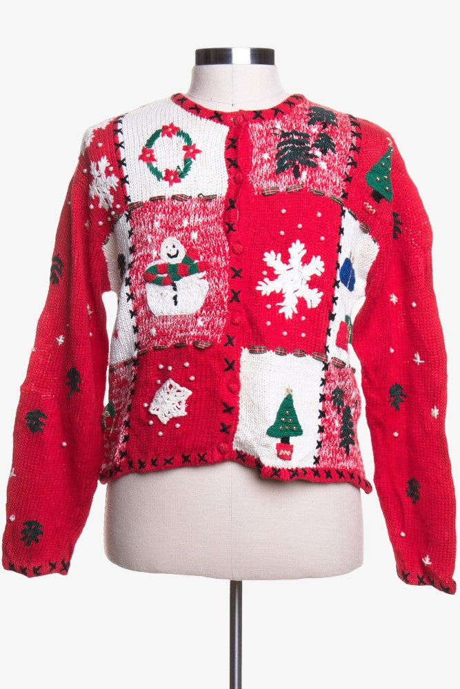 Red Ugly Christmas Cardigan 42595