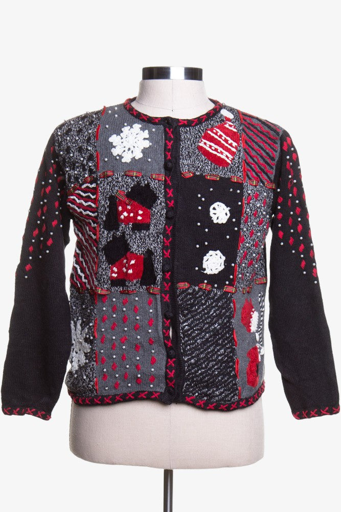 Black Ugly Christmas Cardigan 42612