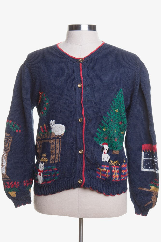 Blue Ugly Christmas Cardigan 42775