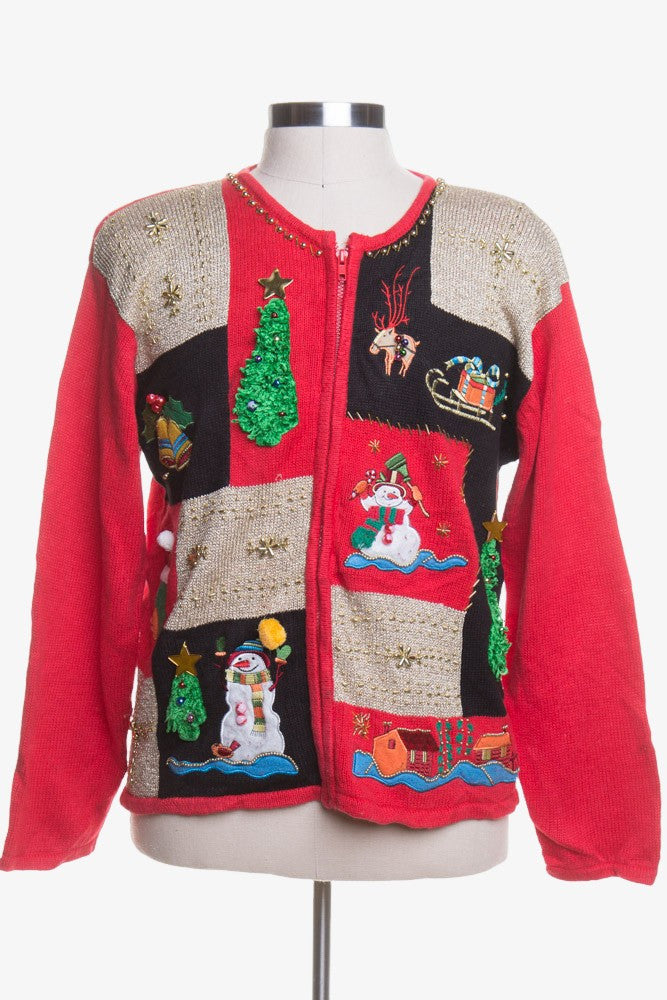 Red Ugly Christmas Cardigan 42780