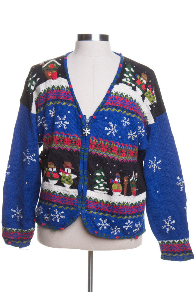Blue Ugly Christmas Cardigan 42790