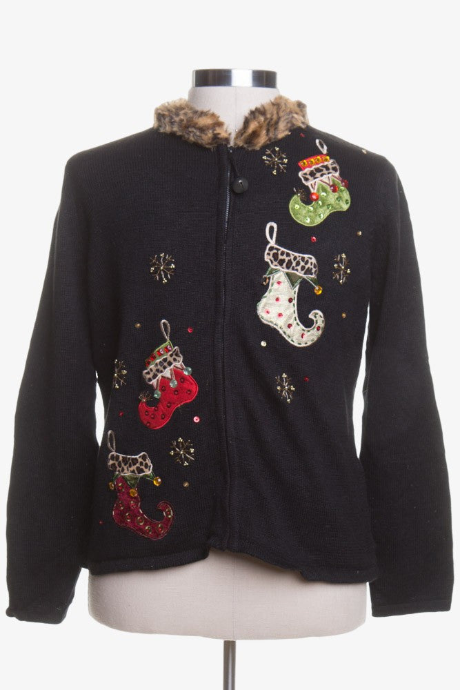 Black Ugly Christmas Cardigan 42803