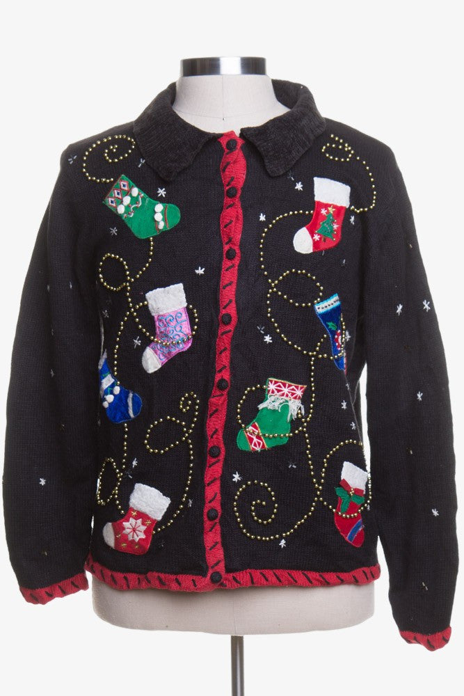 Black Ugly Christmas Cardigan 42866