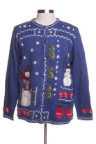 Blue Ugly Christmas Cardigan 42951