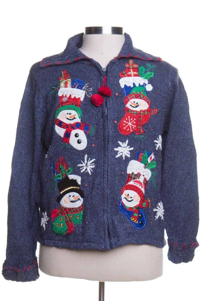 Blue Ugly Christmas Cardigan 42964