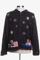 Black Ugly Christmas Cardigan 43116