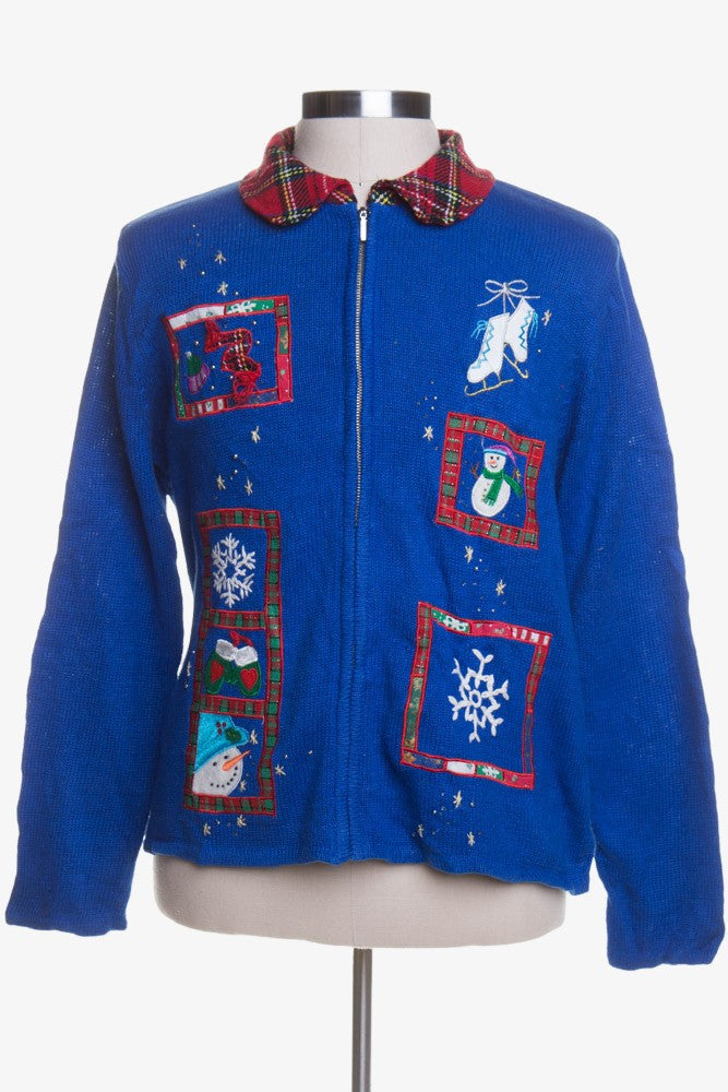 Blue Ugly Christmas Cardigan 43220