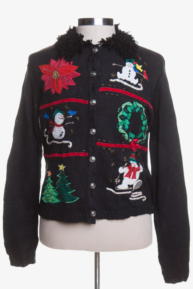 Black Ugly Christmas Cardigan 43226