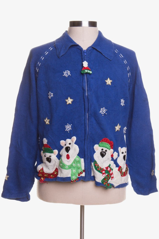 Blue Ugly Christmas Cardigan 43314
