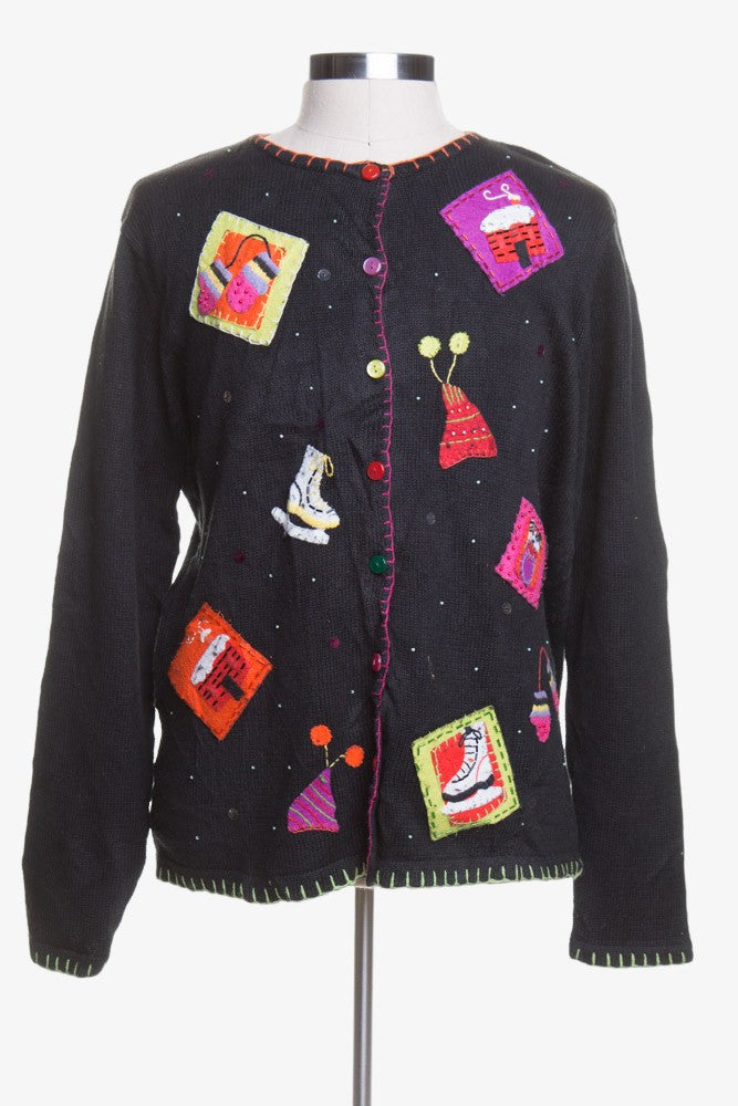 Black Ugly Christmas Cardigan 43554