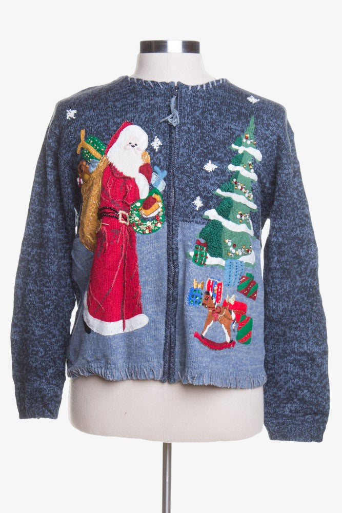 Blue Ugly Christmas Cardigan 43708