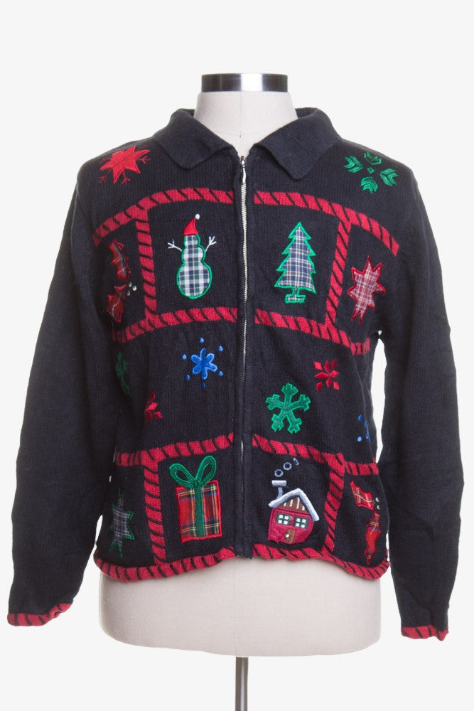 Black Ugly Christmas Cardigan 43785