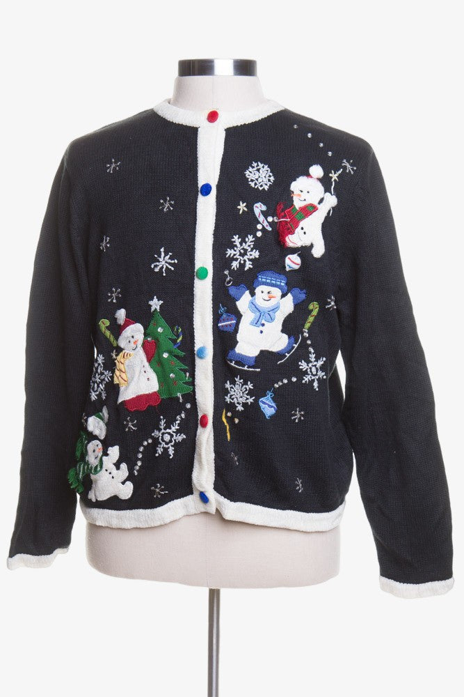 Black Ugly Christmas Cardigan 43808