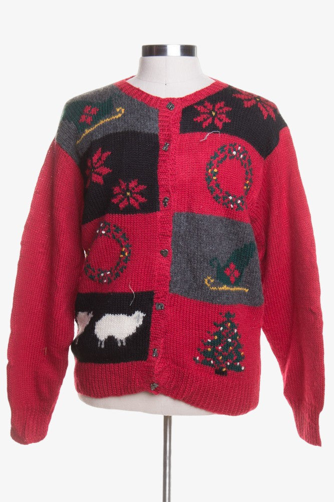 Red Ugly Christmas Cardigan 44040