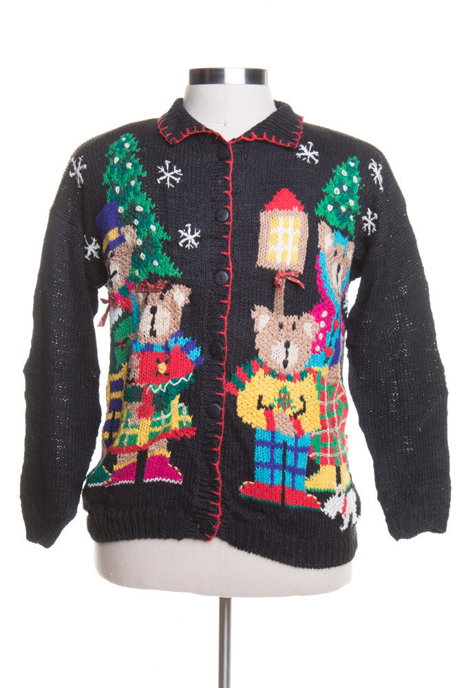 Black Ugly Christmas Cardigan 44071
