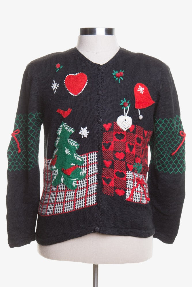 Black Ugly Christmas Cardigan 44279