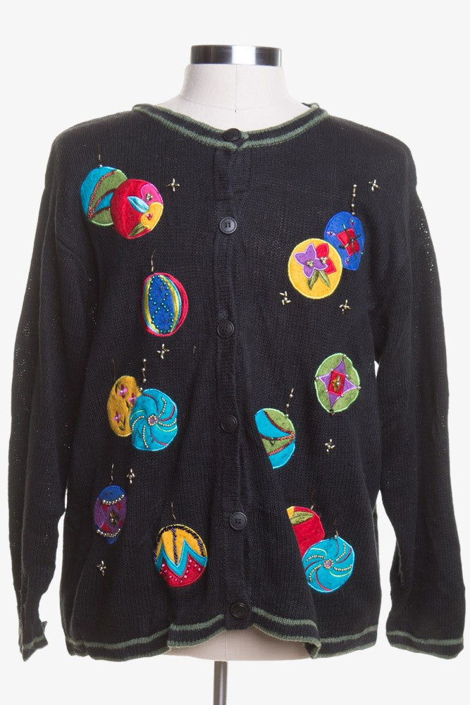 Black Ugly Christmas Cardigan 44329