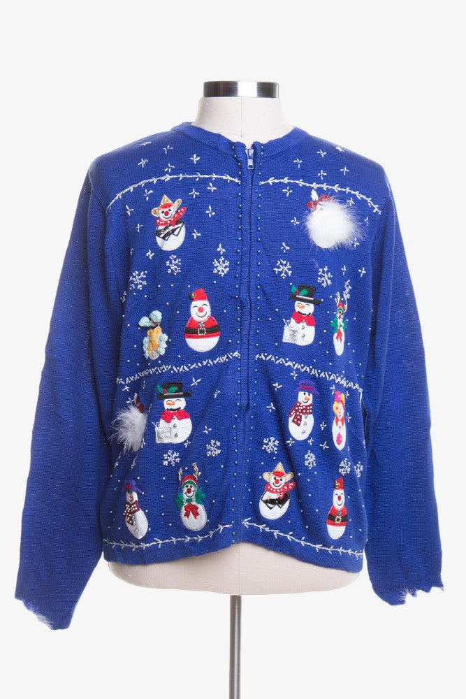 Blue Ugly Christmas Cardigan 44348