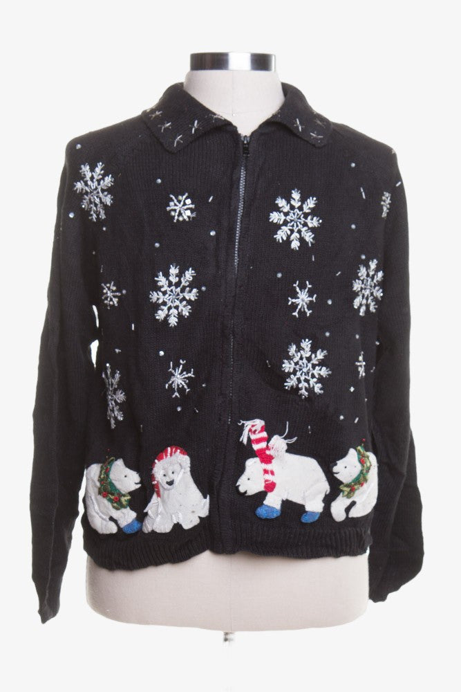 Black Ugly Christmas Cardigan 44592 – Ragstock