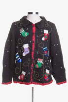 Black Ugly Christmas Cardigan 44635