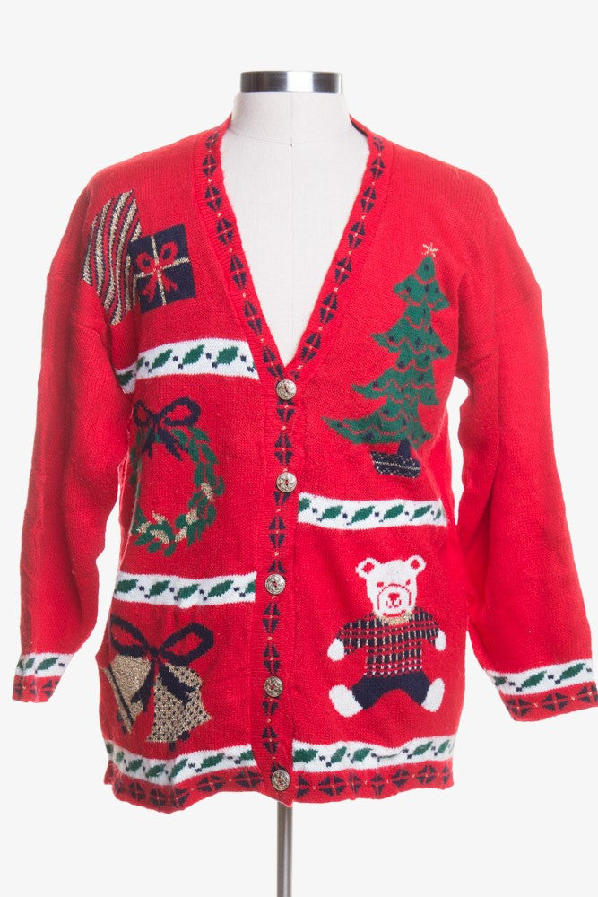 Red Ugly Christmas Cardigan 44659