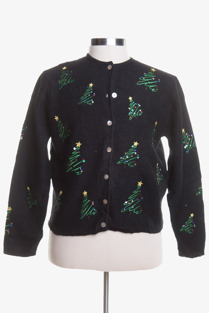 Black Ugly Christmas Cardigan 44660