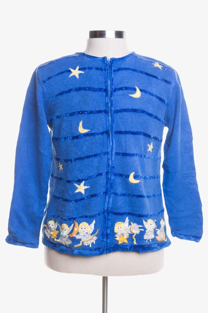 Blue Ugly Christmas Cardigan 44673