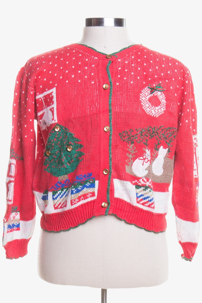 Red Ugly Christmas Cardigan 44725