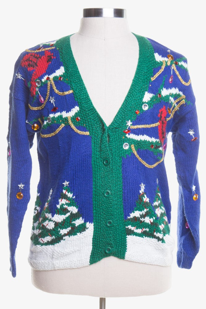Blue Ugly Christmas Cardigan 44754