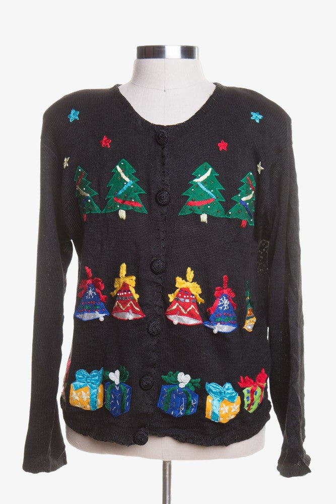 Black Ugly Christmas Cardigan 44872