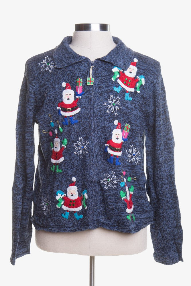 Blue Ugly Christmas Cardigan 44877