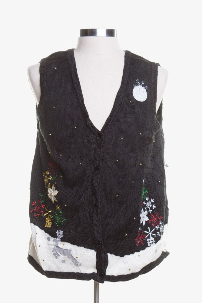 Black Ugly Christmas Vest 44899