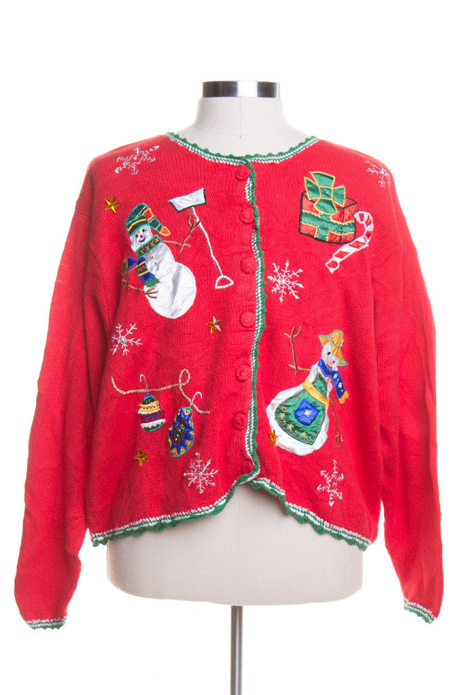 Red Ugly Christmas Cardigan 44980