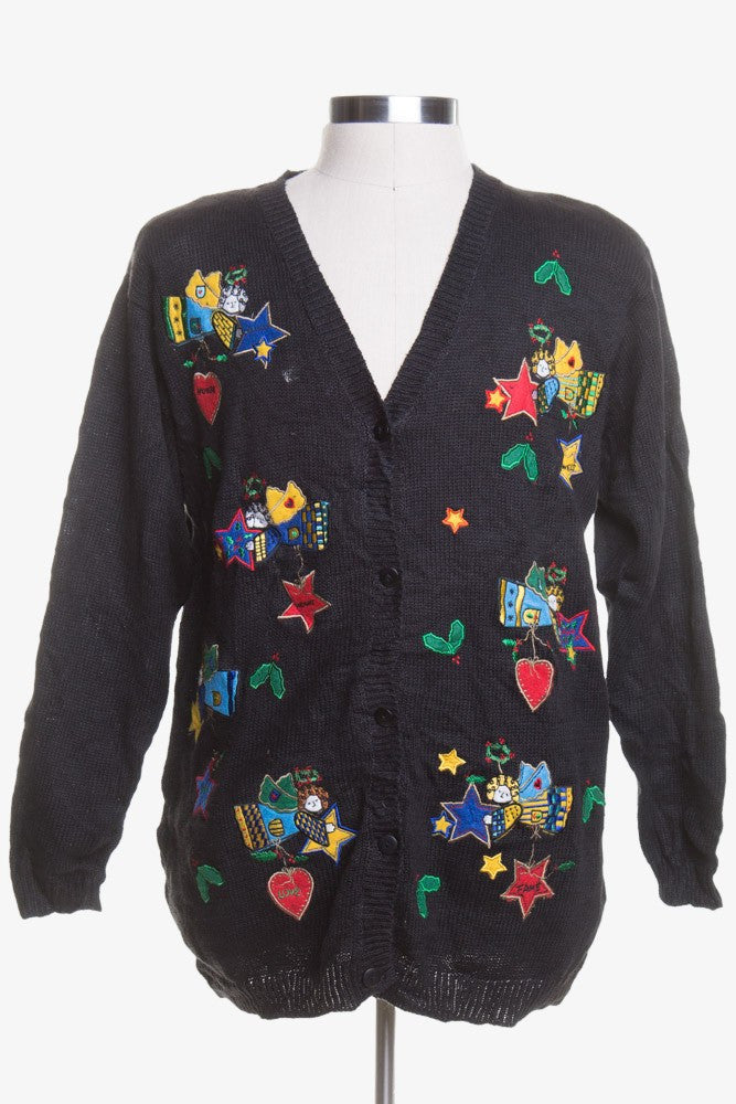 Black Ugly Christmas Cardigan 44991