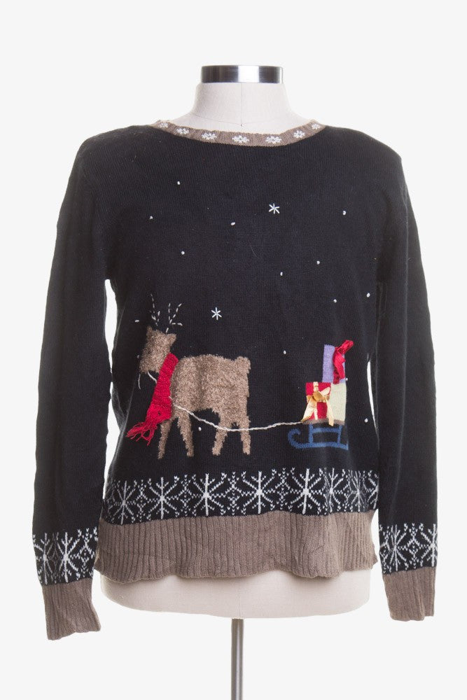 Black Ugly Christmas Pullover 45043