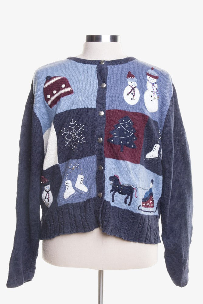 Blue Ugly Christmas Cardigan 45147