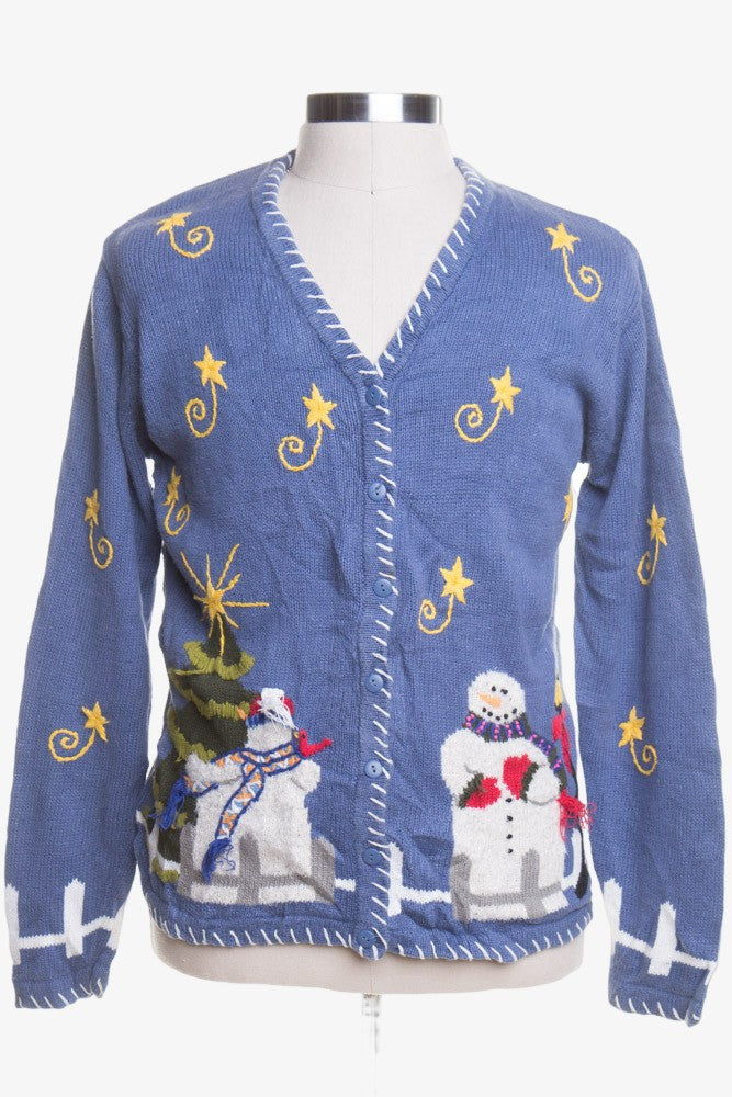 Blue Ugly Christmas Cardigan 45179