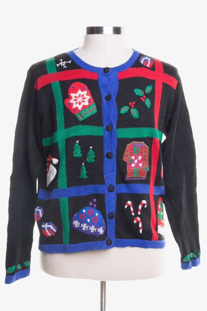 Black Ugly Christmas Cardigan 45457